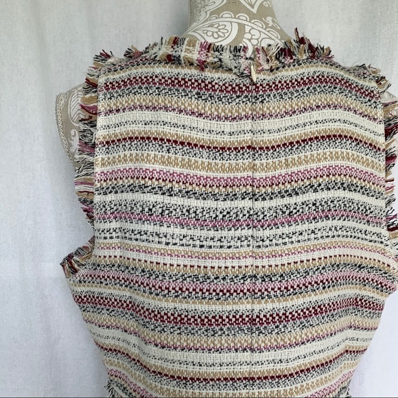 She and Sky // NWT Off White, Maroon Tweed Mini Shift Dress Sz Large dr1 - Picture 6 of 9